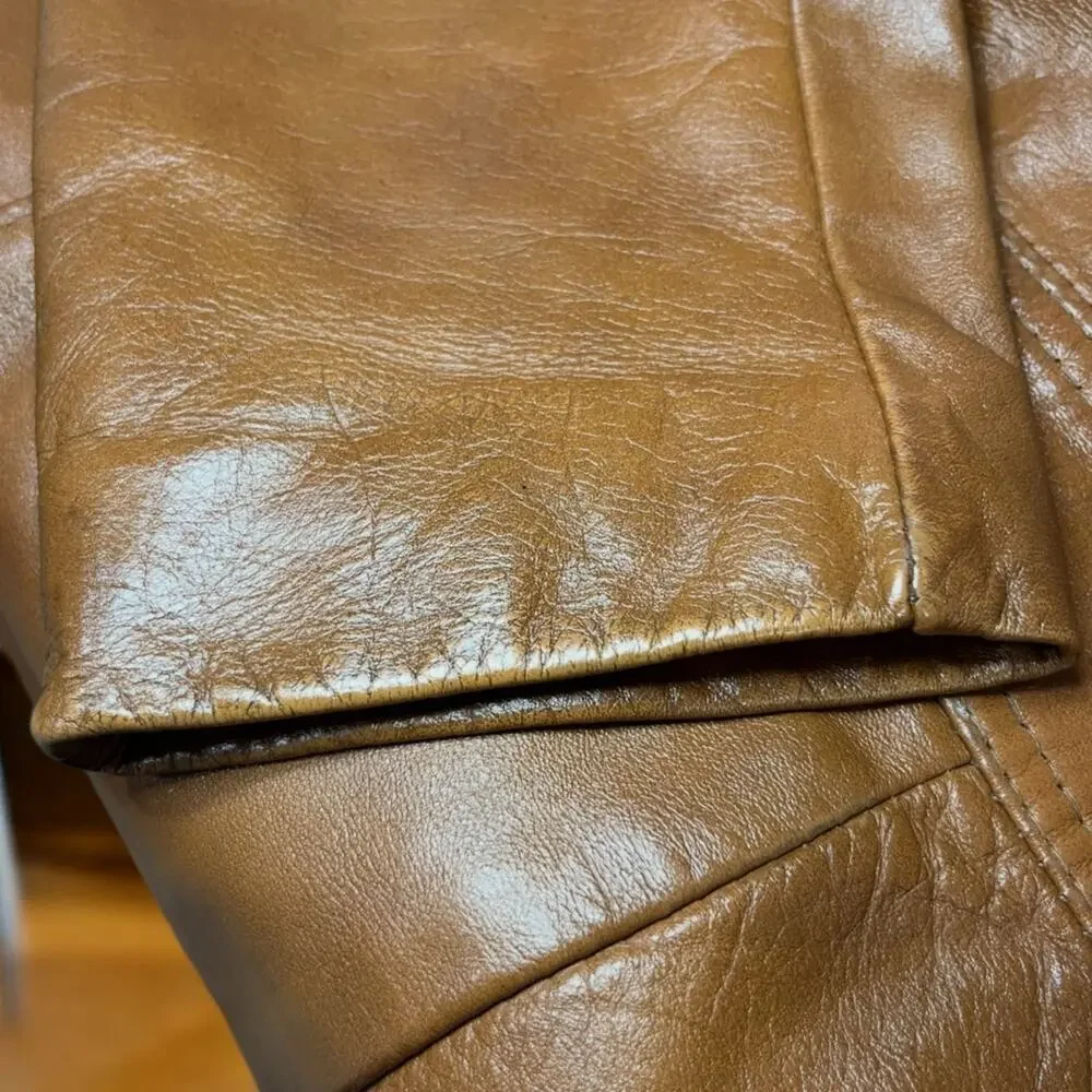 Vintage Men’s 1970’s Reed Sportswear Leather Coat Size L